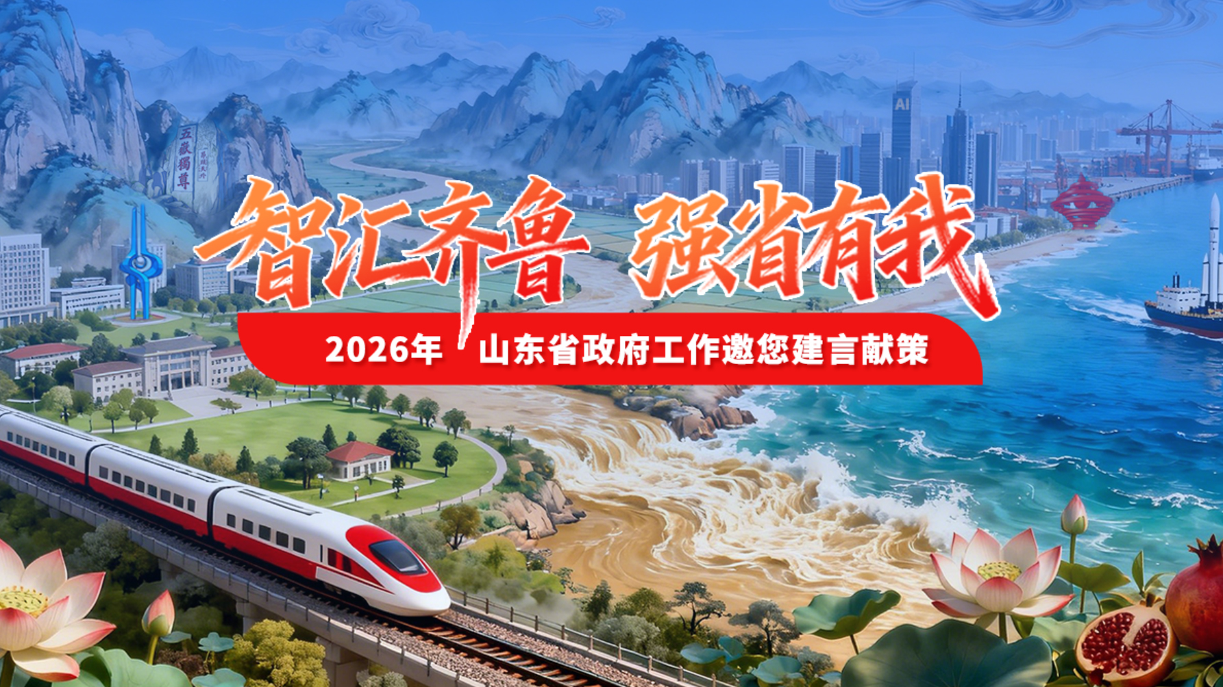 智汇齐鲁，强省有我——2026年山东省政府工作邀您建言献策